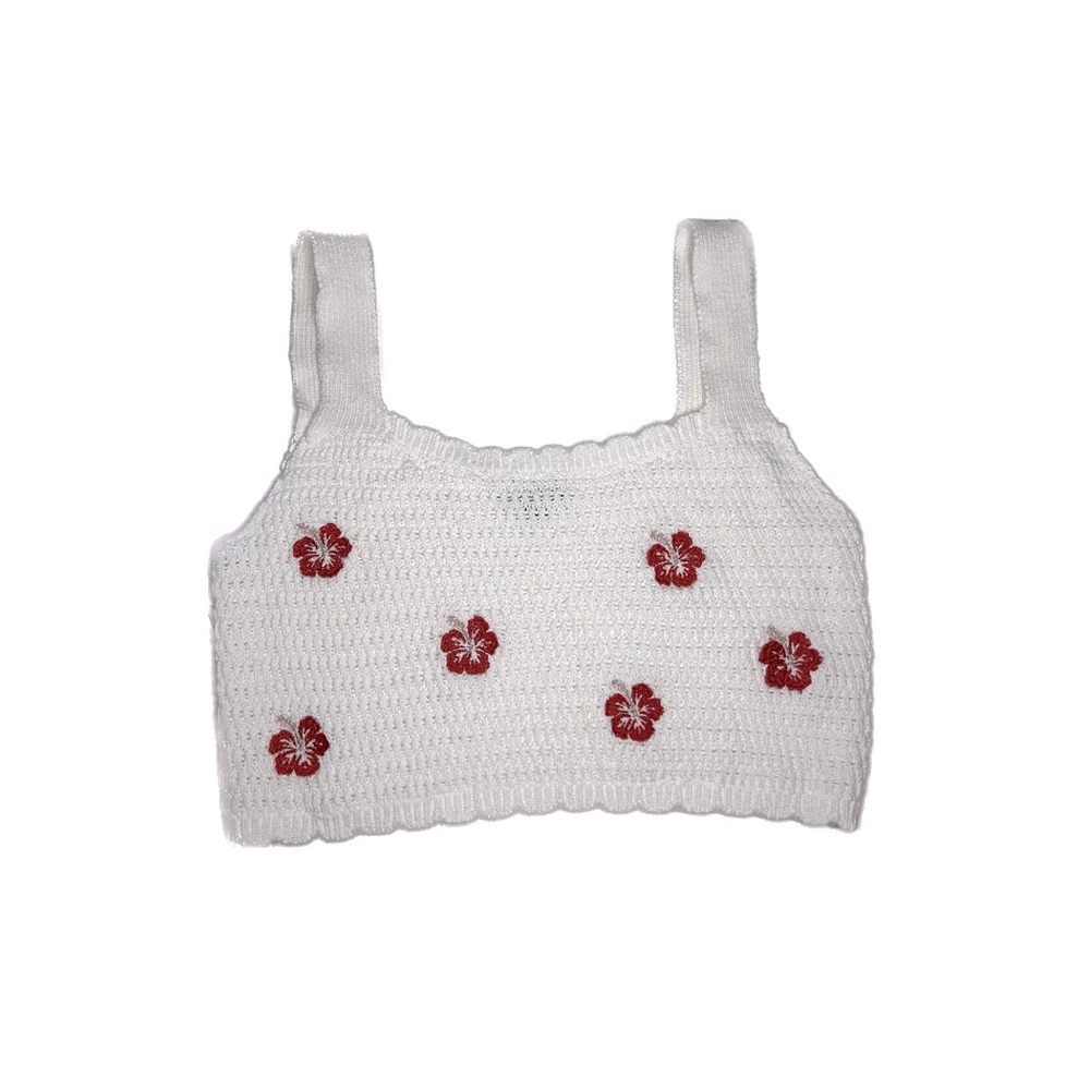 Wild Fable Sweater Knit Top Almost Hibiscus Ivory